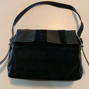 All Saints Casey Calfskin and Leather Shoulder Bag